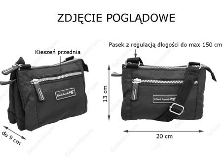 Mała torebka damska na ramię Black Hawk czarna CN-501