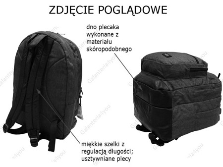 Plecak na laptopa Black Hawk jasnoszary BK-713