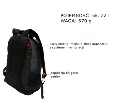 Plecak na laptopa New Bags szary R-649