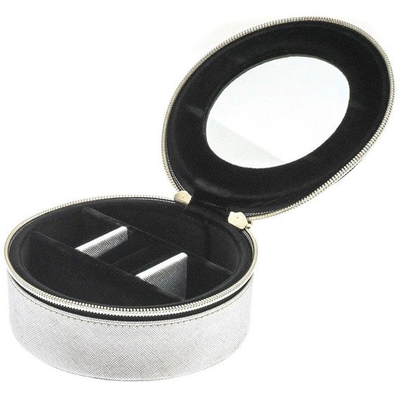 Round jewelry case Davidt's 329.001.12 Silver