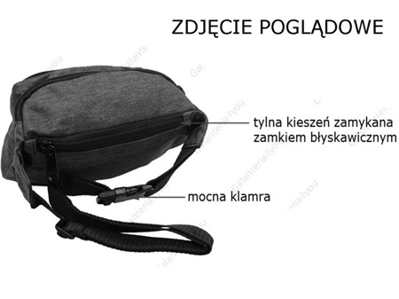 Saszetka biodrowa Black Hawk ciemnoszara BK-716