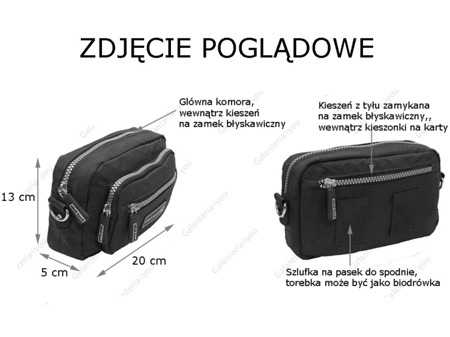 Torba na ramię Black Hawk czarna CN-500