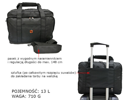 Torba na ramię na laptopa New Bags czarna NB-5111