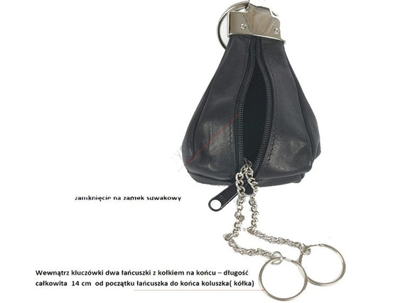 Etui na klucze ze skóry naturalnej Maverick czarne EM-2533