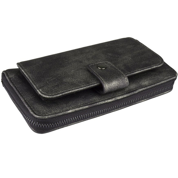 Portfel damski z kieszenią na telefon New Design Srebrny 98329-929