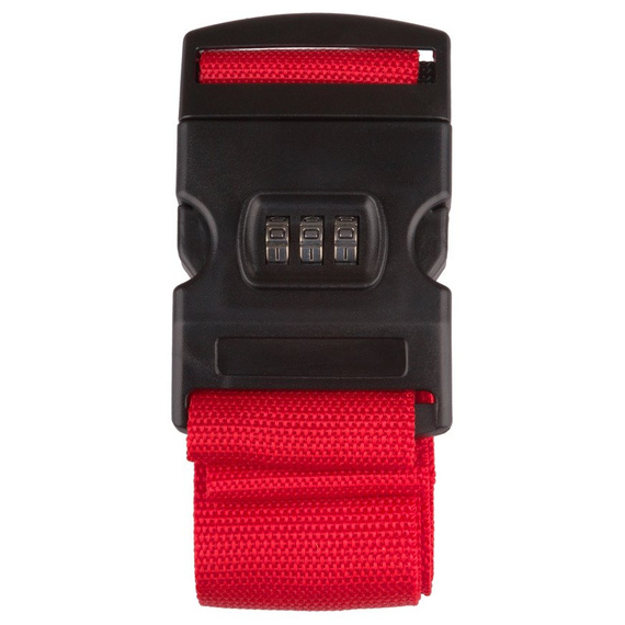 Pas do bagażu z zamkiem szyfrowym czerwony 50019