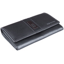 Portfel damski metaliczny grafit poziomy skóra naturalna NEW BAGS MK-57