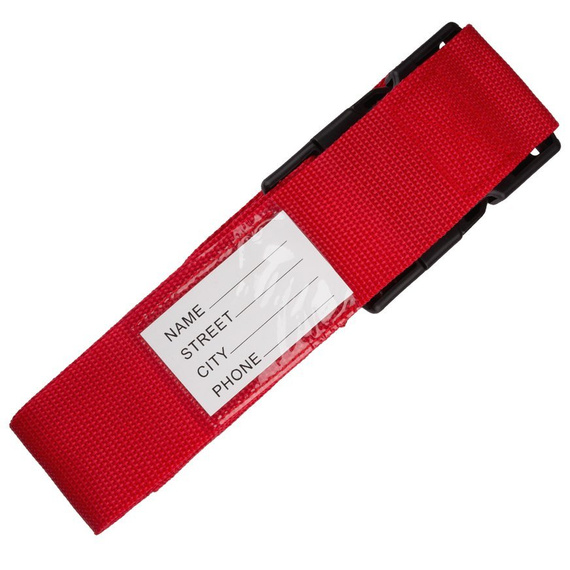 Pas do bagażu z zamkiem szyfrowym czerwony 50019