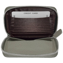 Etui na karty z piekiełkiem skórzane szare RFID KB29 GREY