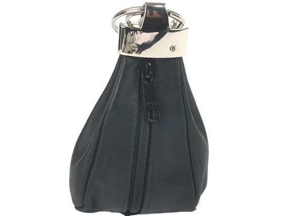 Etui na klucze ze skóry naturalnej Maverick czarne EM-2533