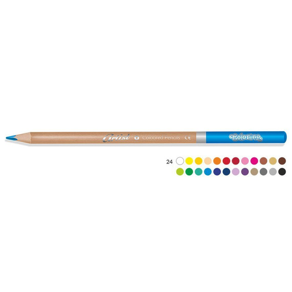 Artist coloured pencils 24 colours, metal box Colorino Kids 83263PTR