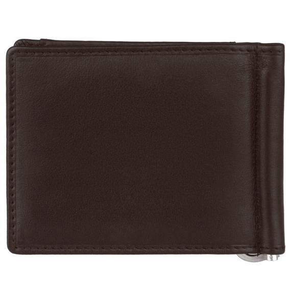 Banknotówka brązowa z klipsem NP835 BROWN