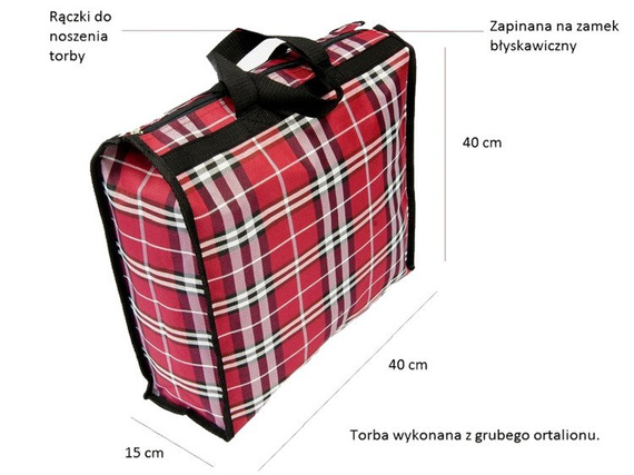 Solidna torba na zakupy Davidt's Czerwona