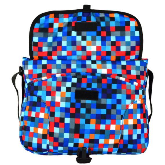 Torba na ramię szkolna SB-01 PIXELMANIA BLUE ST. RIGHT