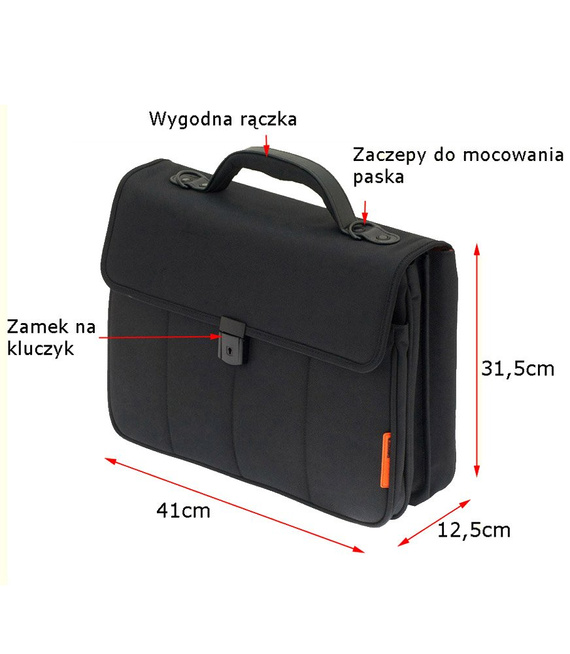Teczka biznesowa na laptopa 15" czarna Davidt's 257.110.01