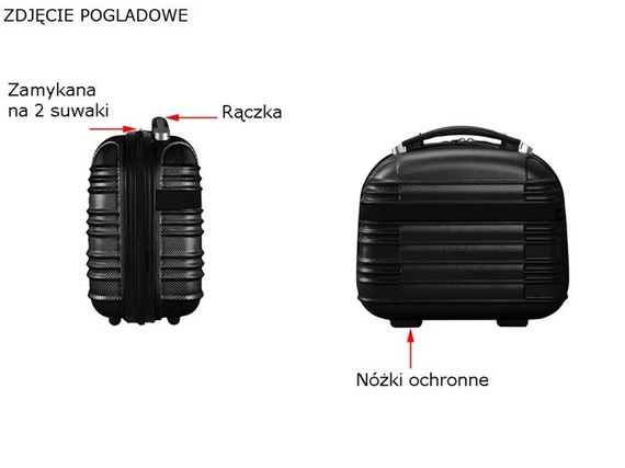 Kosmetyczka - kuferek usztywniany Vip Collection Nevada 14 Czerwona