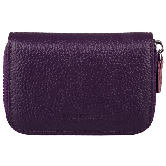 Etui na karty poziome skórzane fioletowe KB08-2 PURPLE