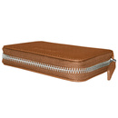 Etui na karty z piekiełkiem skórzane brązowe RFID KB29 BROWN