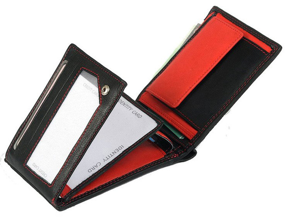 Klasyczny skórzany portfel męski Old River 894-SKV Czarno-brązowy