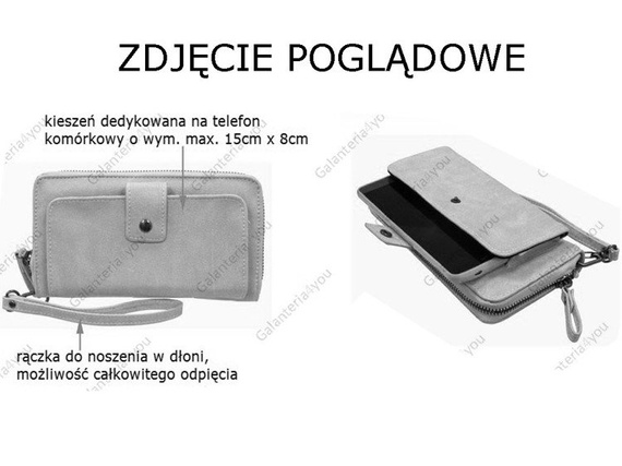 Portfel damski z kieszenią na telefon New Design złoty 98329-946 