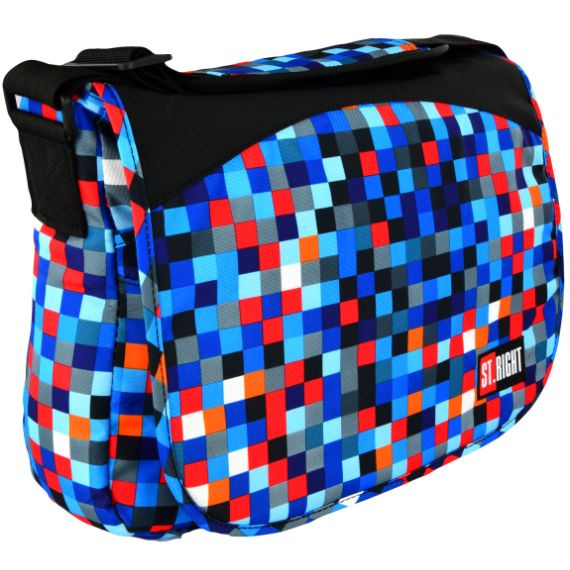 Torba na ramię szkolna SB-01 PIXELMANIA BLUE ST. RIGHT