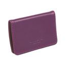 Etui na wizytówki ze skóry naturalnej fioletowe
