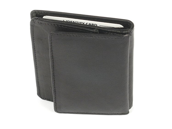 Mały skórzany portfel męski Old River 2537N Czarny