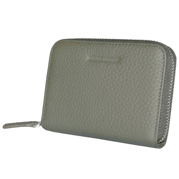 Etui na karty z piekiełkiem skórzane szare RFID KB29 GREY