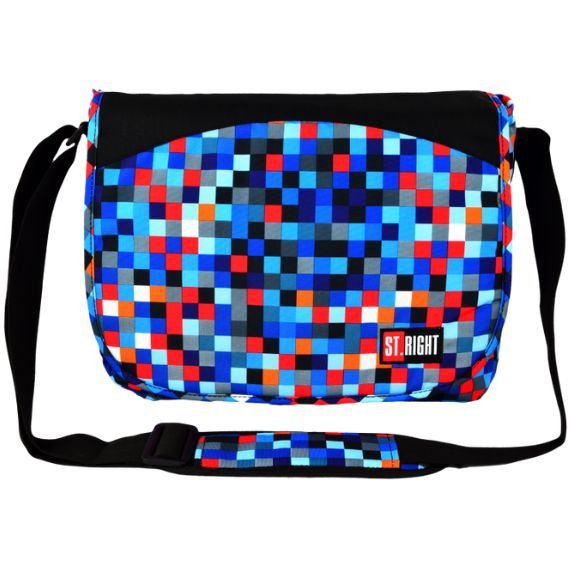 Torba na ramię szkolna SB-01 PIXELMANIA BLUE ST. RIGHT