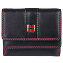 Portfel damski czarny poziomy RFID stop ze skóry naturalnej NEW BAGS LBC-103