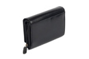 Portfel skórzany damski poziomy średni VIP Collection czarny