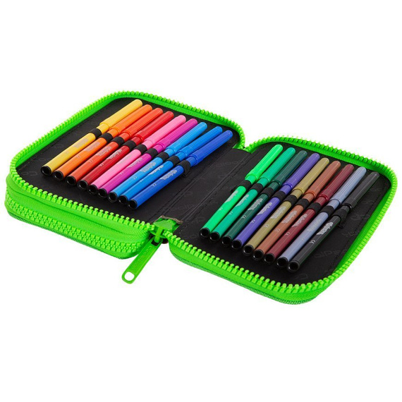 Piórnik szkolny podwójny z wyposażeniem CoolPack Jumper 2 City Jungle 80493CP C66199