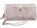 Portfel damski z kieszenią na telefon New Design szaro-różowy 98329-946