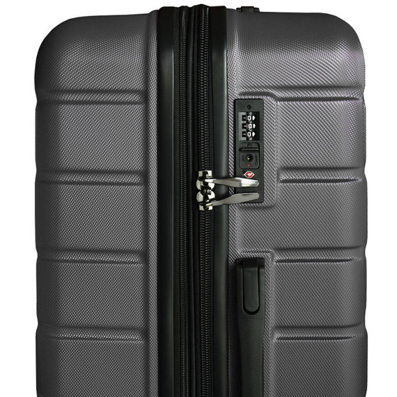 Komplet walizka z ABS-u 20" i kuferek 14" Black Horse Bentley PT-0069-20-14 szare