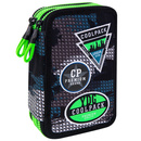 Piórnik szkolny potrójny z wyposażeniem CoolPack Jumper 3 Badges Boys Grey 45751CP B67150