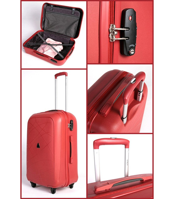 Walizka średnia Vip Collection Madagaskar 24'' Czerwona