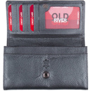 Portfel damski metaliczny grafit poziomy skóra naturalna NEW BAGS MK-57