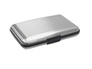 Etui aluminiowe na karty z zabezpieczeniem RFID STOP Deluxa srebrne 40981