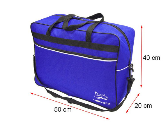 Torba bagaż podręczny Ryanair 55x40x20 Leonardo Niebieska