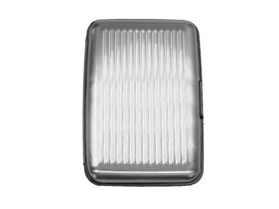 Etui aluminiowe na karty z zabezpieczeniem RFID STOP Deluxa srebrne 40981