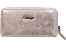 Portfel damski z kieszenią na telefon New Design szaro-różowy 98329-946