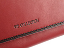Portfel skórzany damski poziomy duży VIP Collection czerwony