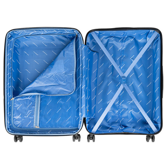 Duża walizka z ABS-u Black Horse Bentley 28" PT-0069-28 niebieska