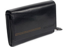 Portfel skórzany damski poziomy średni VIP Collection czarny