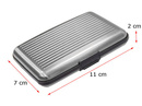 Etui aluminiowe na karty z zabezpieczeniem RFID STOP Deluxa srebrne 40981