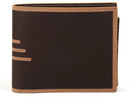 Portfel skórzany męski poziomy średni VIP Collection ciemny brąz