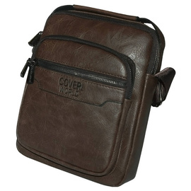 Torba męska na ramię Coveri CW6230_BROWN ciemnobrązowa