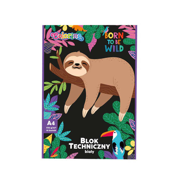 Blok techniczny A4 Colorino Wildkid 22105PTR