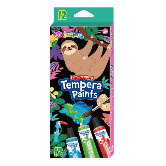 Farby Tempera w tubach 12 ml Colorino Wildkid 22167PTR