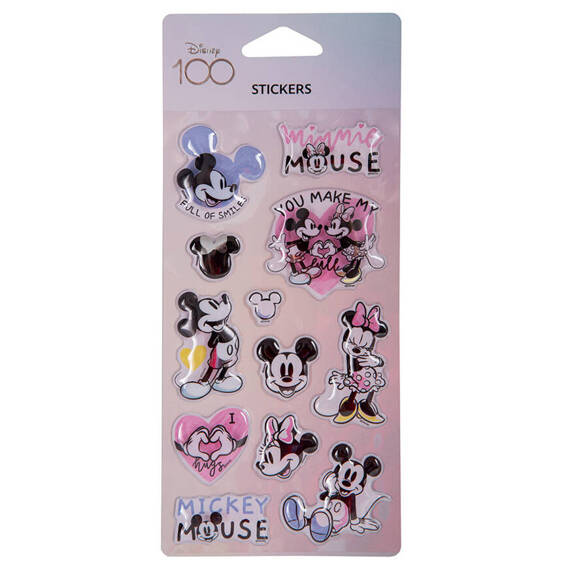 Naklejki wypukłe 12 szt. Coolpack Disney 100 Opal Collection 61128PTR